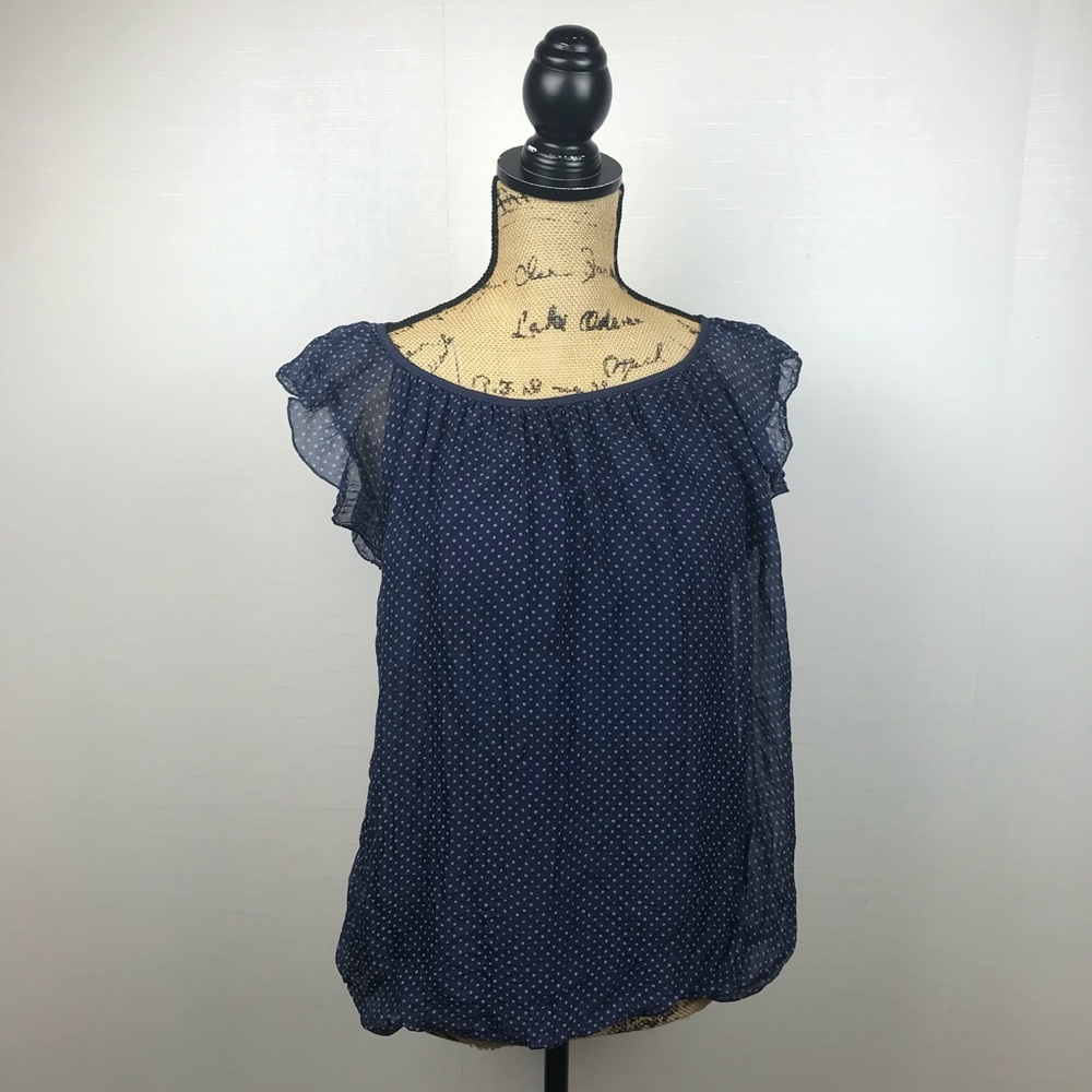 Luisa Ricci “Made in Italy”  Navy Silk Top